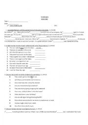 English Worksheet: Final Exam