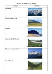 English Worksheet: geo terms