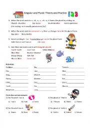 English Worksheet: Singular and Plural