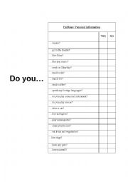 English Worksheet: Interview