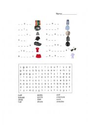 Clothes worksheet