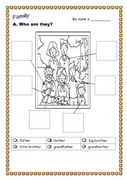 English Worksheet: Family members