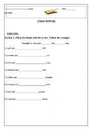 English Worksheet: Basic Grammar