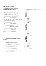 English Worksheet: TEST FOR FORM 5 NEW OPPORTUNITIES