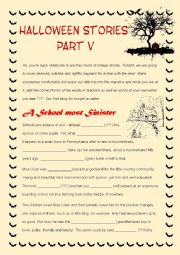 English Worksheet: Halloween Stories V - Mixed Bag Exercise