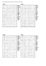 BODY WORDSEARCH