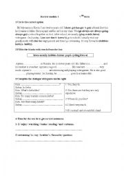 English Worksheet: review 7th form