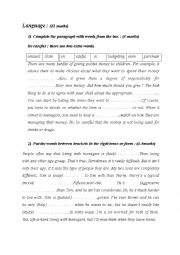 English Worksheet: mid semester test n:1 2016-2017