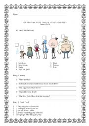 English Worksheet: The regular show - terror tales of the park