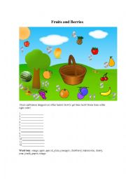 English Worksheet: Fruits and Berries