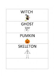 English Worksheet: HALLOWEEN PICTIONARY