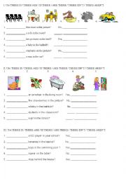 English Worksheet: THERE IS - THERE ARE