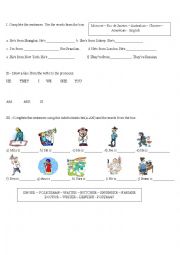 English Worksheet: VERB TO BE