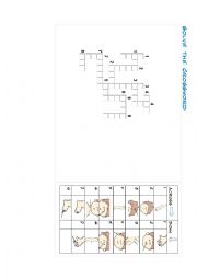 English Worksheet: crossword body