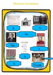 English Worksheet: Elections Vocabulary