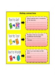 English Worksheet: making connections