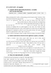 English Worksheet: mid semester test n:1 2016-2017