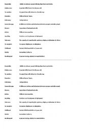 English Worksheet: vocabulary about society
