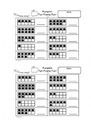 English Worksheet: Ten frame