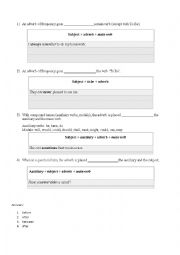 English Worksheet: Adverbs of Frequency, Positioning Rules 