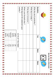 English Worksheet: Days of the week-Speaking