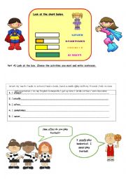 English Worksheet: ADVERBS OF FREQUENCY