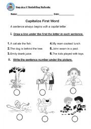 English Worksheet: Capital Letters 1