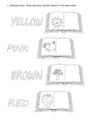 English Worksheet: Colours and objects