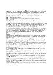 English Worksheet: 12 Angry Men Script