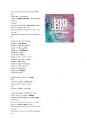 JONAS BLUE PERFECT STRANGERS WORKSHEET + KEY