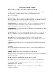 English Worksheet: Characteristics of Old Age