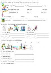 English Worksheet: PRESENT CONTINUOUS