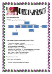 English Worksheet: Keeping up appearances-listening activities