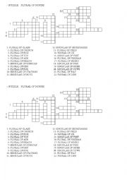 English Worksheet: PLURAL OF NOUNS