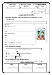 English Worksheet: TEST