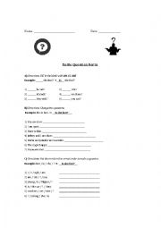 English Worksheet: To Be Question Form