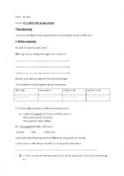 English Worksheet: 1st year lesson it is all in the preparation