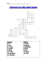 crossword past tense