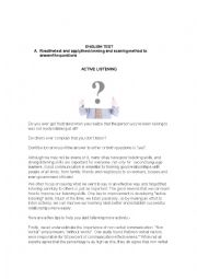 English Worksheet: english test