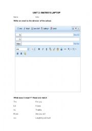 English Worksheet: Email template