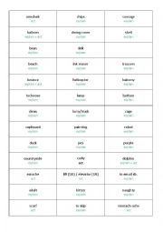 English Worksheet: cards for game 