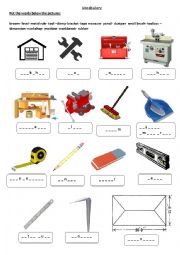 English Worksheet: Technical vocabulary 1