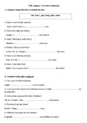 English Worksheet: FUTURE