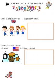 English Worksheet: english speaking schools cultural elements