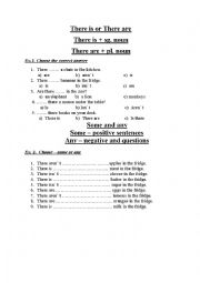 English Worksheet: Some or any