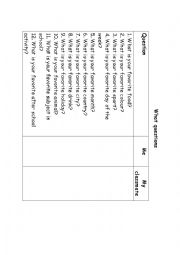 English Worksheet: What questions dice game