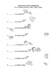 English Worksheet: Demonstrative pronouns