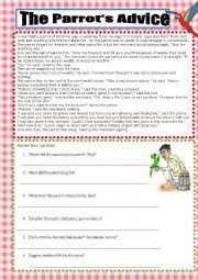 English Worksheet: The Parrots Advie