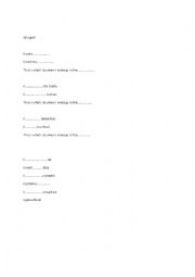 English Worksheet: alright present simple song
