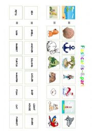 English Worksheet: Flashcards - sorting of pictures / 8